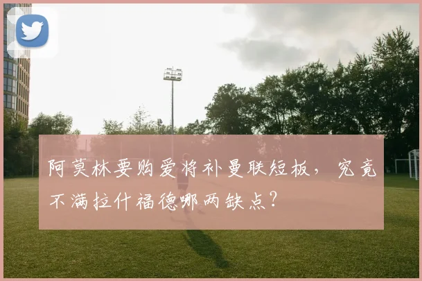 阿莫林要购爱将补曼联短板，究竟不满拉什福德哪两缺点？
